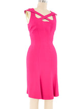 Thierry Mugler Strappy Fuchsia Tank Dress Dress arcadeshops.com
