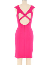Thierry Mugler Strappy Fuchsia Tank Dress Dress arcadeshops.com
