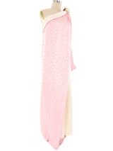 Jacqueline de Ribes Pink Leopard Jacquard Silk Gown Dress arcadeshops.com