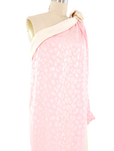 Jacqueline de Ribes Pink Leopard Jacquard Silk Gown Dress arcadeshops.com