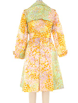 Dot Printed Silk Wrap Coat Outerwear arcadeshops.com
