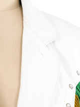 Rainbow Fringed Leather Jacket Jacket arcadeshops.com