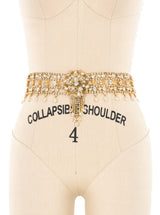 Kenneth Jay Lane Crystal Embellished Goldtone Belt Accessory arcadeshops.com