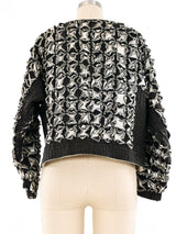 Dimensional Fringe Cropped Jacket Jacket arcadeshops.com