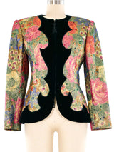 Emanuel Ungaro Floral Lamé Jacket Jacket arcadeshops.com