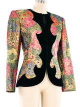 Emanuel Ungaro Floral Lamé Jacket Jacket arcadeshops.com