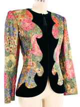 Emanuel Ungaro Floral Lamé Jacket Jacket arcadeshops.com