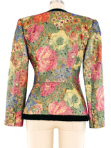 Emanuel Ungaro Floral Lamé Jacket Jacket arcadeshops.com