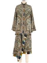 Kenzo Paisley Printed Skirt Ensemble Suit arcadeshops.com