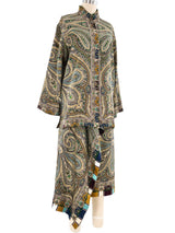 Kenzo Paisley Printed Skirt Ensemble Suit arcadeshops.com