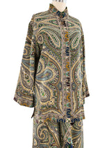 Kenzo Paisley Printed Skirt Ensemble Suit arcadeshops.com