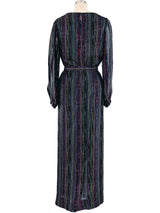 Metallic Rainbow Lurex Skirt Ensemble Suit arcadeshops.com