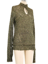 Giorgio Sant'Angelo Metallic Net Blouse Top arcadeshops.com