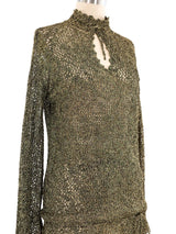 Giorgio Sant'Angelo Metallic Net Blouse Top arcadeshops.com