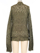 Giorgio Sant'Angelo Metallic Net Blouse Top arcadeshops.com