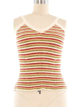 Metallic Striped Knit Tank Top arcadeshops.com