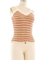 Metallic Striped Knit Tank Top arcadeshops.com