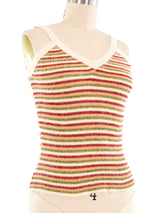 Metallic Striped Knit Tank Top arcadeshops.com