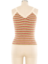 Metallic Striped Knit Tank Top arcadeshops.com