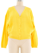 Courreges Yellow Knit Cardigan Top arcadeshops.com