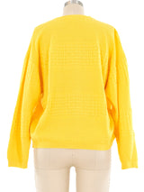 Courreges Yellow Knit Cardigan Top arcadeshops.com