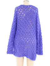 Nina Ricci Violet Shag Knit Cardigan Jacket arcadeshops.com