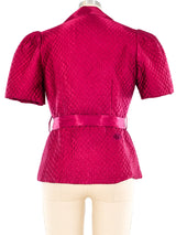 1940's Quilted Satin Bed Jacket Jacket arcadeshops.com