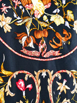 Hermes Printed Silk Panel Sweater Top arcadeshops.com