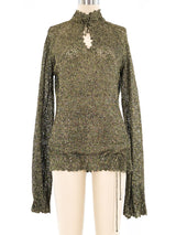 Giorgio Sant'Angelo Metallic Net Blouse Top arcadeshops.com
