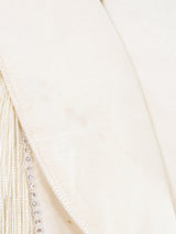 Fringed Trimmed Ivory Jacket Jacket arcadeshops.com