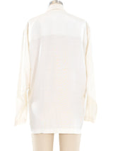 Fringed Trimmed Ivory Jacket Jacket arcadeshops.com