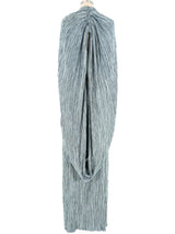 Mary McFadden Beaded Plisse Gown Dress arcadeshops.com