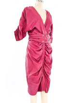 Studded Raspberry Leather Dress Dress arcadeshops.com