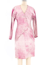 Washed Pink Leather Dress Dress arcadeshops.com