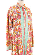 Floral Embroidered Canvas Duster Jacket arcadeshops.com