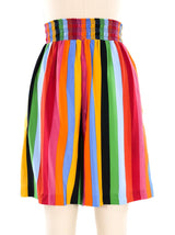 Todd Oldham Rainbow Striped Shorts Bottom arcadeshops.com