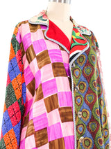 Todd Oldham Patchwork Silk Blouse Top arcadeshops.com