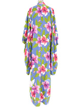 Floral Printed Maxi Kimono Jacket arcadeshops.com