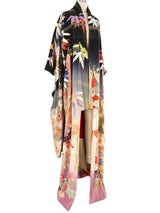 Handpainted Crane Motif Kimono Jacket arcadeshops.com