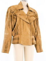 Ribbon Striped Biker Jacket Jacket arcadeshops.com