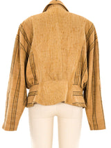 Ribbon Striped Biker Jacket Jacket arcadeshops.com