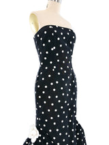 Oscar de la Renta Polka Dot Taffeta Gown Dress arcadeshops.com