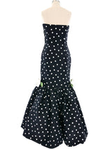 Oscar de la Renta Polka Dot Taffeta Gown Dress arcadeshops.com
