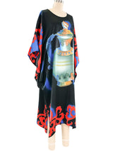 Hand Painted Silk Caftan Dress arcadeshops.com