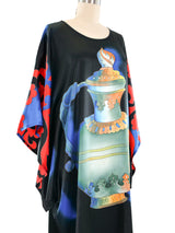 Hand Painted Silk Caftan Dress arcadeshops.com