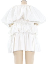 Dries Van Noten Tie Front Ruffle Top Top arcadeshops.com