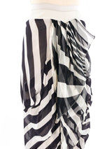 Rick Owens Tiered Striped Skirt Bottom arcadeshops.com