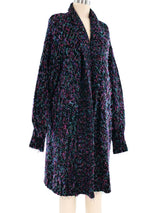 Multicolor Eyelash Fringed Knit Cardigan Jacket arcadeshops.com