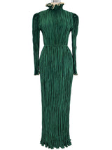 Emerald Plisse Skirt Ensemble Suit arcadeshops.com