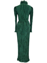 Emerald Plisse Skirt Ensemble Suit arcadeshops.com